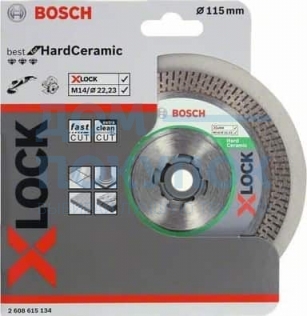 Диск алмазный Best for Hard Ceramic X-LOCK (115х22.2 мм) Bosch 2608615134