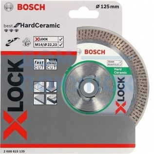 Диск алмазный Best for Hard Ceramic X-LOCK (125х22.2 мм) Bosch 2608615135