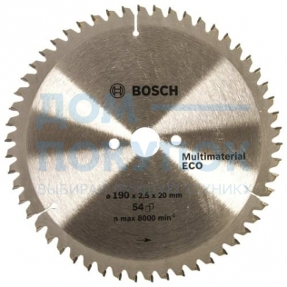 Пильный диск ECO AL (190x20 мм; 54T) Bosch 2608644390