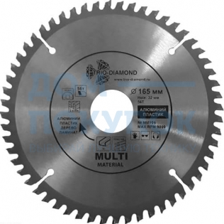 Диск пильный по мультиматериалам (165х32/30/20 мм; 56T) Trio-Diamond MM906